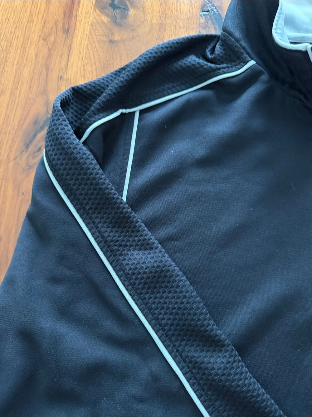 Men's Black Quarter-Zip Performance top